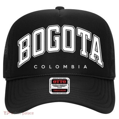 Bogota Colombia Varsity Style White Text Gift Hat