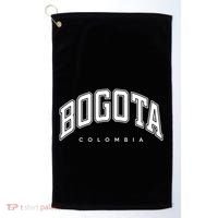 Bogota Colombia Varsity Style White Text Gift Golf Towel thumb 0