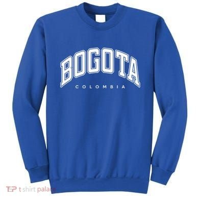Bogota Colombia Varsity Style White Text Gift Sweatshirt