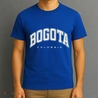 Bogota Colombia Varsity Style White Text Gift T-Shirt thumb 3