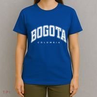 Bogota Colombia Varsity Style White Text Gift T-Shirt thumb 4
