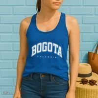 Bogota Colombia Varsity Style White Text Gift Women's Tank Top thumb 2