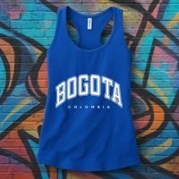 Bogota Colombia Varsity Style White Text Gift Women's Tank Top thumb 3