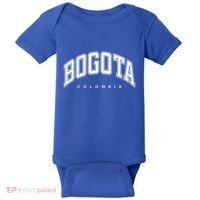Bogota Colombia Varsity Style White Text Gift Baby Bodysuit thumb 0