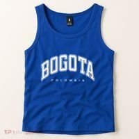 Bogota Colombia Varsity Style White Text Gift Tank Top thumb 2
