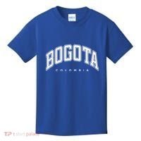 Bogota Colombia Varsity Style White Text Gift Kids T-Shirt thumb 0