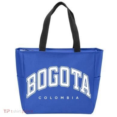 Bogota Colombia Varsity Style White Text Gift Tote Bag