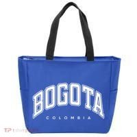 Bogota Colombia Varsity Style White Text Gift Tote Bag thumb 0