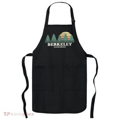 Berkeley Ca Vintage Throwback Retro 70s Design Apron