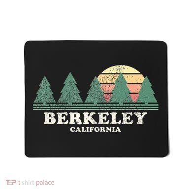 Berkeley Ca Vintage Throwback Retro 70s Design Mousepad