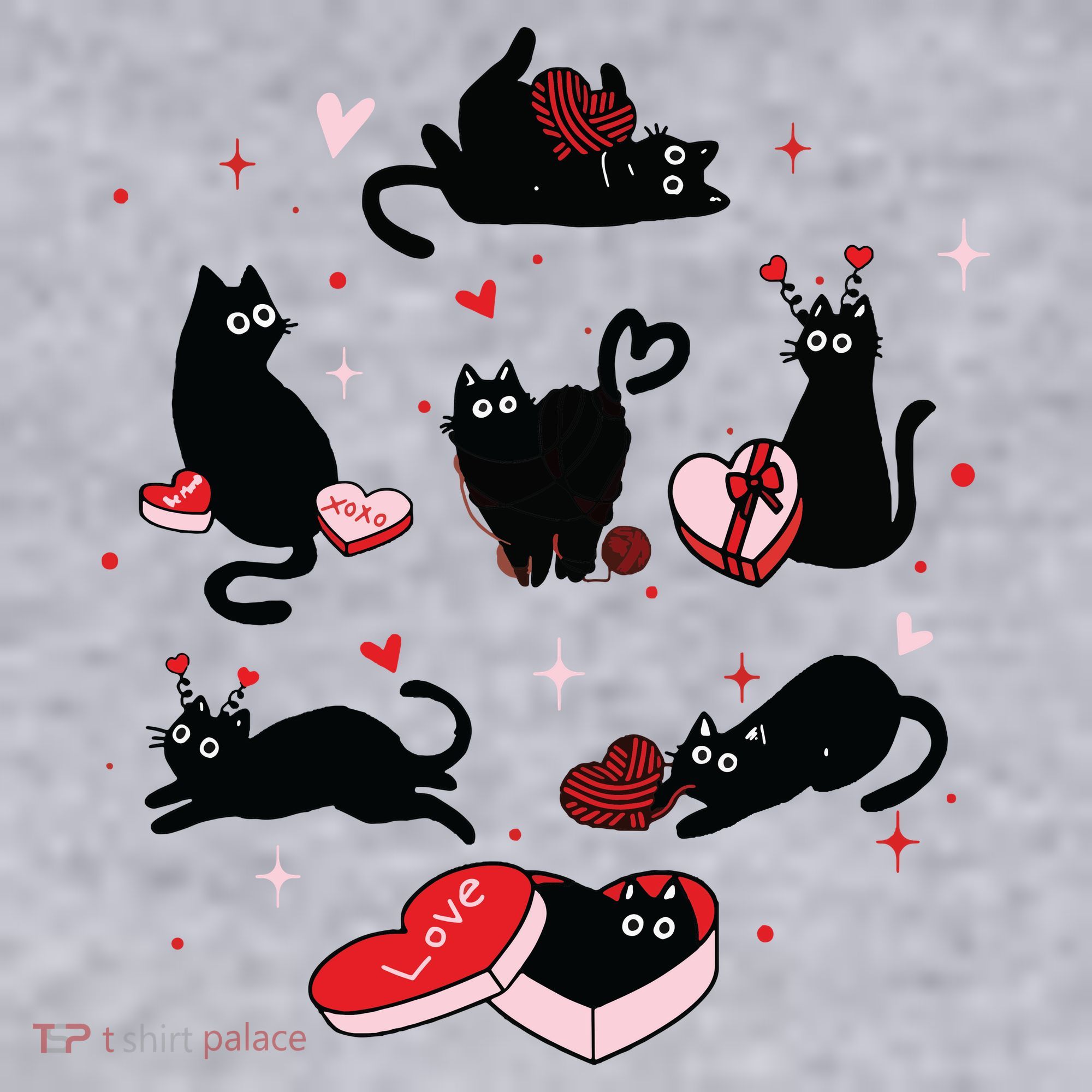 Black Cat Valentine Shirts Cat Valentines Day Cat Mom Valentines Women's Sweatshirt