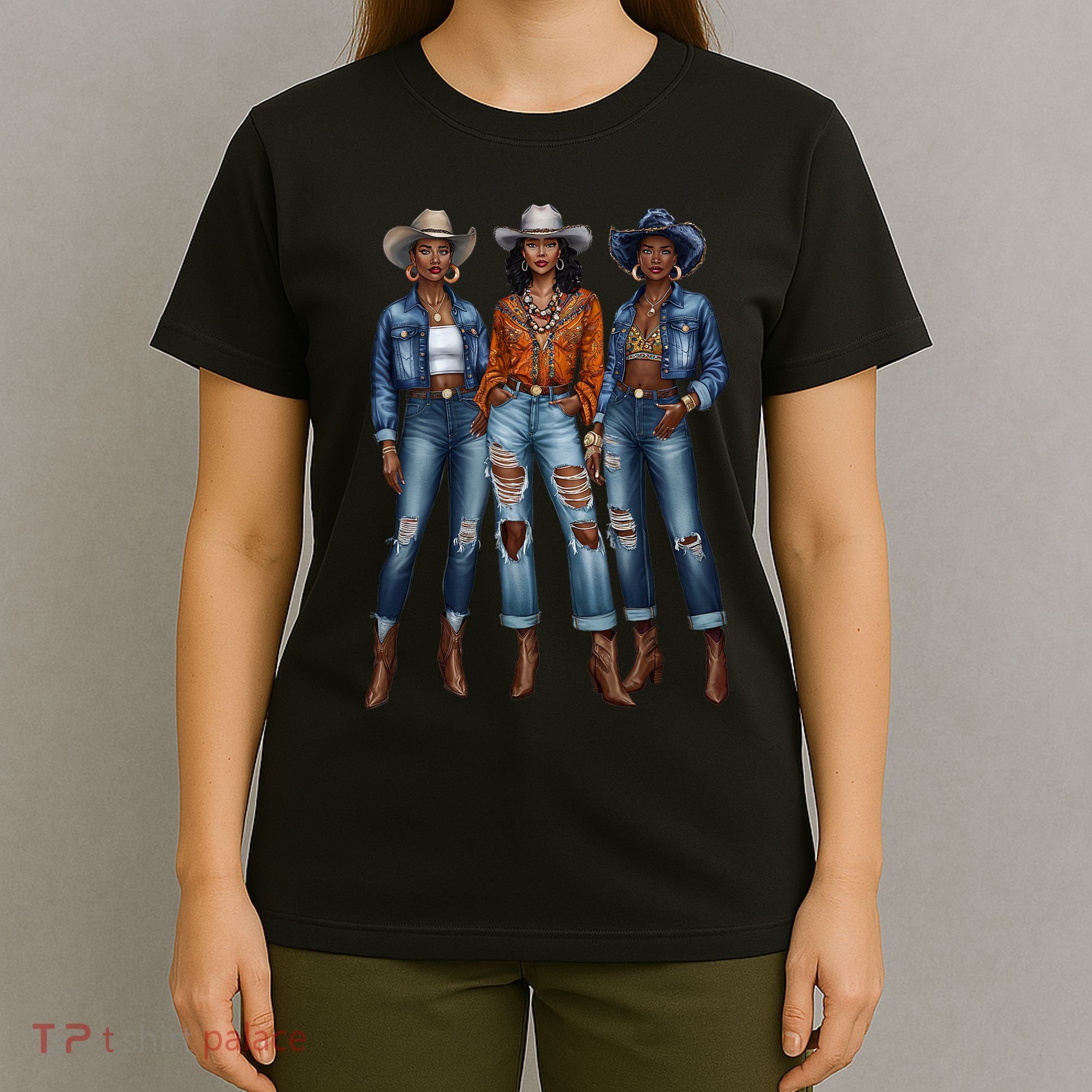 Black Cowgirl Vibes Melanin Black History Texas T-Shirt