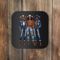 Black Cowgirl Vibes Melanin Black History Texas Coaster thumb 0