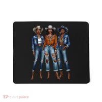 Black Cowgirl Vibes Melanin Black History Texas Mousepad thumb 0