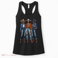 Black Cowgirl Vibes Melanin Black History Texas Women's Tank Top thumb 0