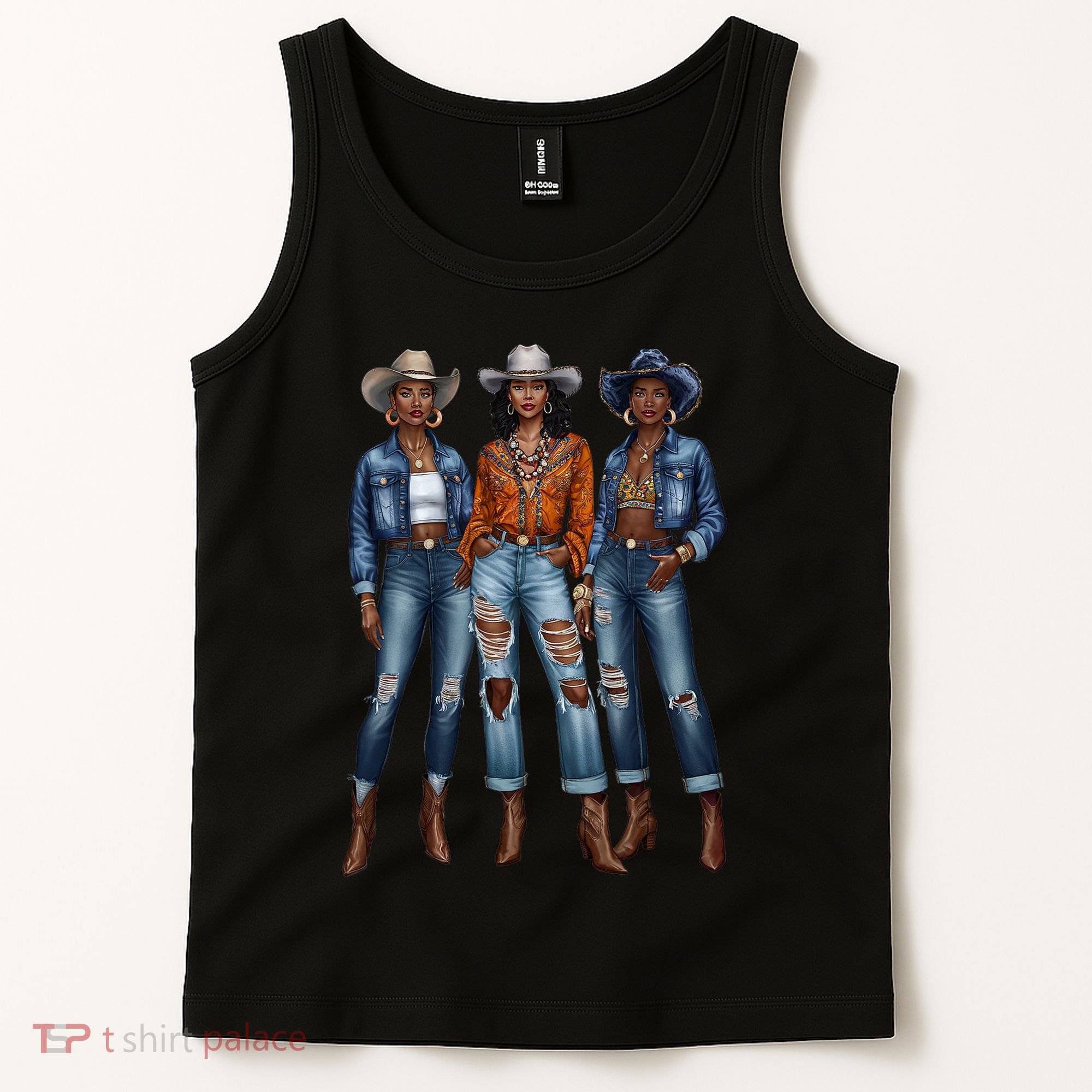 Black Cowgirl Vibes Melanin Black History Texas Tank Top