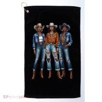 Black Cowgirl Vibes Melanin Black History Texas Golf Towel thumb 0