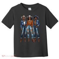 Black Cowgirl Vibes Melanin Black History Texas Toddler T-Shirt thumb 0