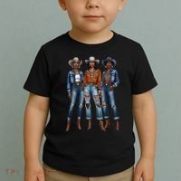Black Cowgirl Vibes Melanin Black History Texas Toddler T-Shirt thumb 2