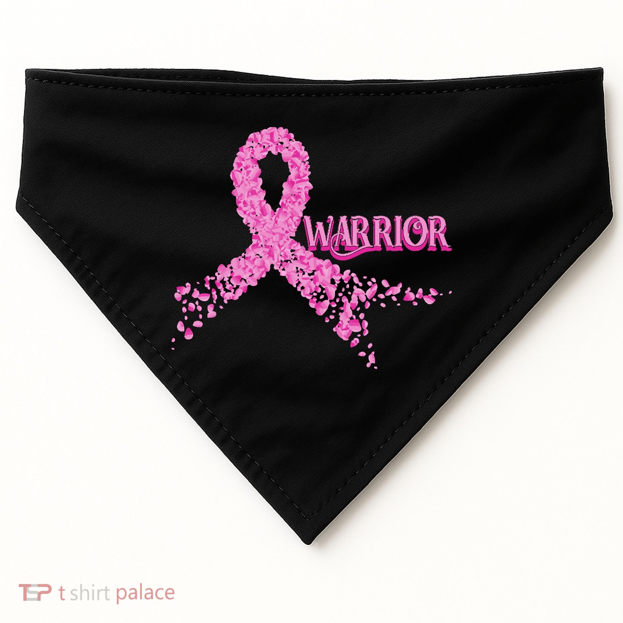 Breast Cancer Warrior USA-Made Doggie Bandana