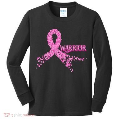 Breast Cancer Warrior Kids Long Sleeve Shirt