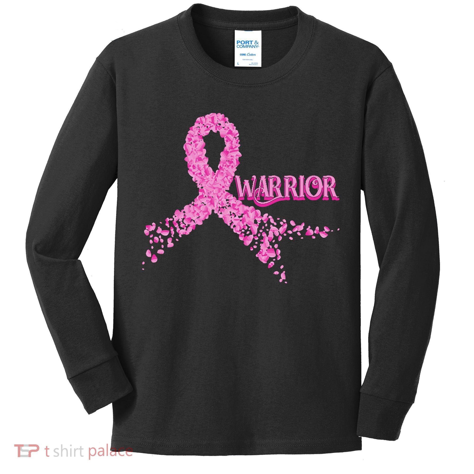 Breast Cancer Warrior Kids Long Sleeve Shirt