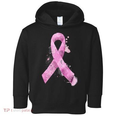 Breast Cancer Watercolor Ribbon Toddler Hoodie