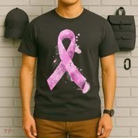 Breast Cancer Watercolor Ribbon T-Shirt thumb 6