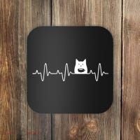 Black Cat With Coffee Cute Cats And Coffee Lover Coaster thumb 0