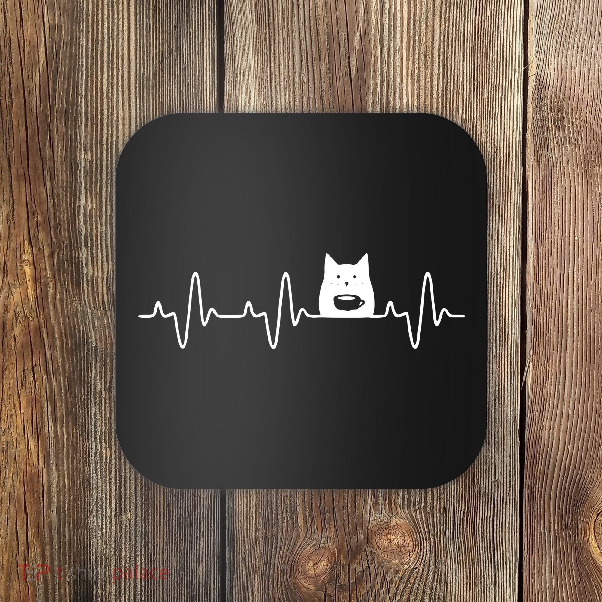Black Cat With Coffee Cute Cats And Coffee Lover Coaster