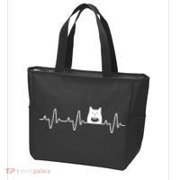Black Cat With Coffee Cute Cats And Coffee Lover Tote Bag thumb 3