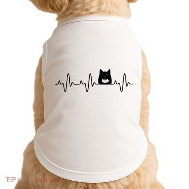 Black Cat With Coffee Cute Cats And Coffee Lover Doggie Tank
