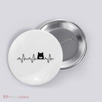 Black Cat With Coffee Cute Cats And Coffee Lover Button thumb 0
