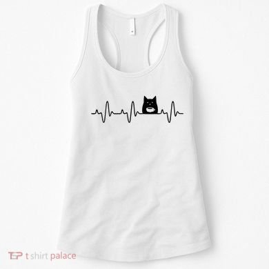 Black Cat With Coffee Cute Cats And Coffee Lover Women's Tank Top