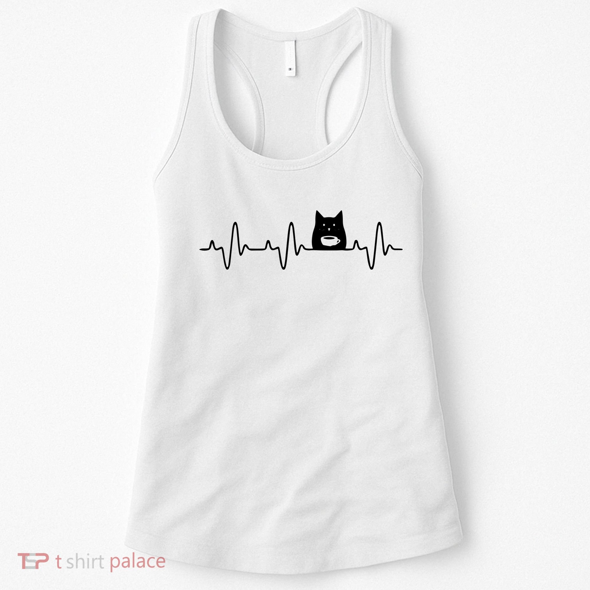Black Cat With Coffee Cute Cats And Coffee Lover Women's Tank Top
