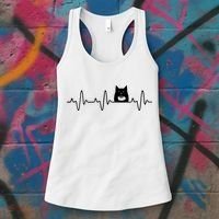 Black Cat With Coffee Cute Cats And Coffee Lover Women's Tank Top thumb 3