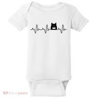 Black Cat With Coffee Cute Cats And Coffee Lover Baby Bodysuit thumb 0