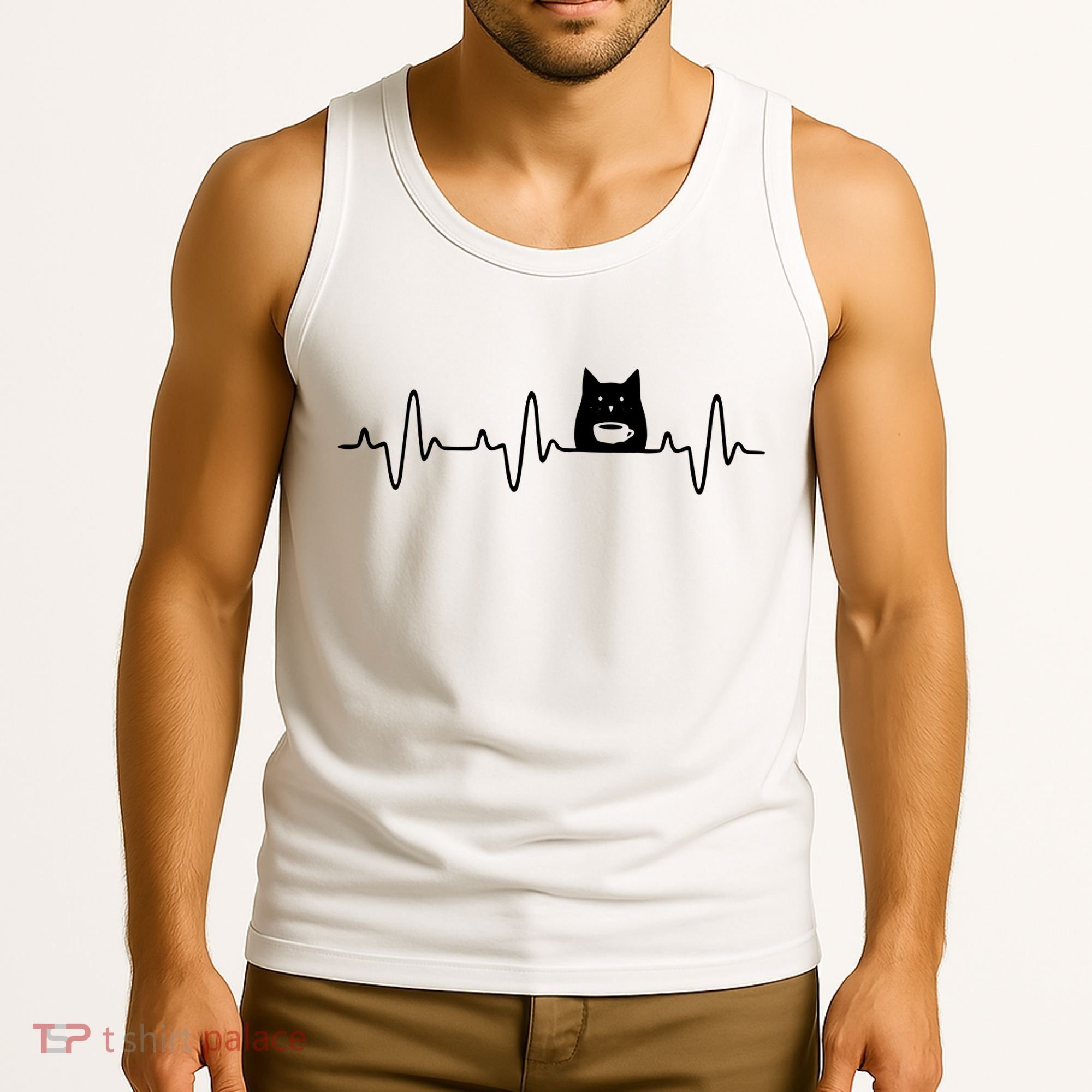 Black Cat With Coffee Cute Cats And Coffee Lover Tank Top