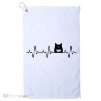 Black Cat With Coffee Cute Cats And Coffee Lover Golf Towel thumb 0