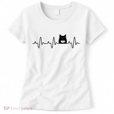 Black Cat With Coffee Cute Cats And Coffee Lover Women's T-Shirt