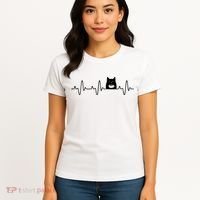 Black Cat With Coffee Cute Cats And Coffee Lover Women's T-Shirt thumb 4