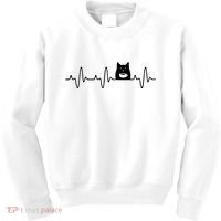 Black Cat With Coffee Cute Cats And Coffee Lover Kids Sweatshirt thumb 0