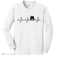 Black Cat With Coffee Cute Cats And Coffee Lover Kids Long Sleeve Shirt thumb 0