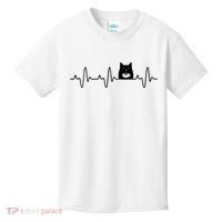 Black Cat With Coffee Cute Cats And Coffee Lover Kids T-Shirt thumb 0