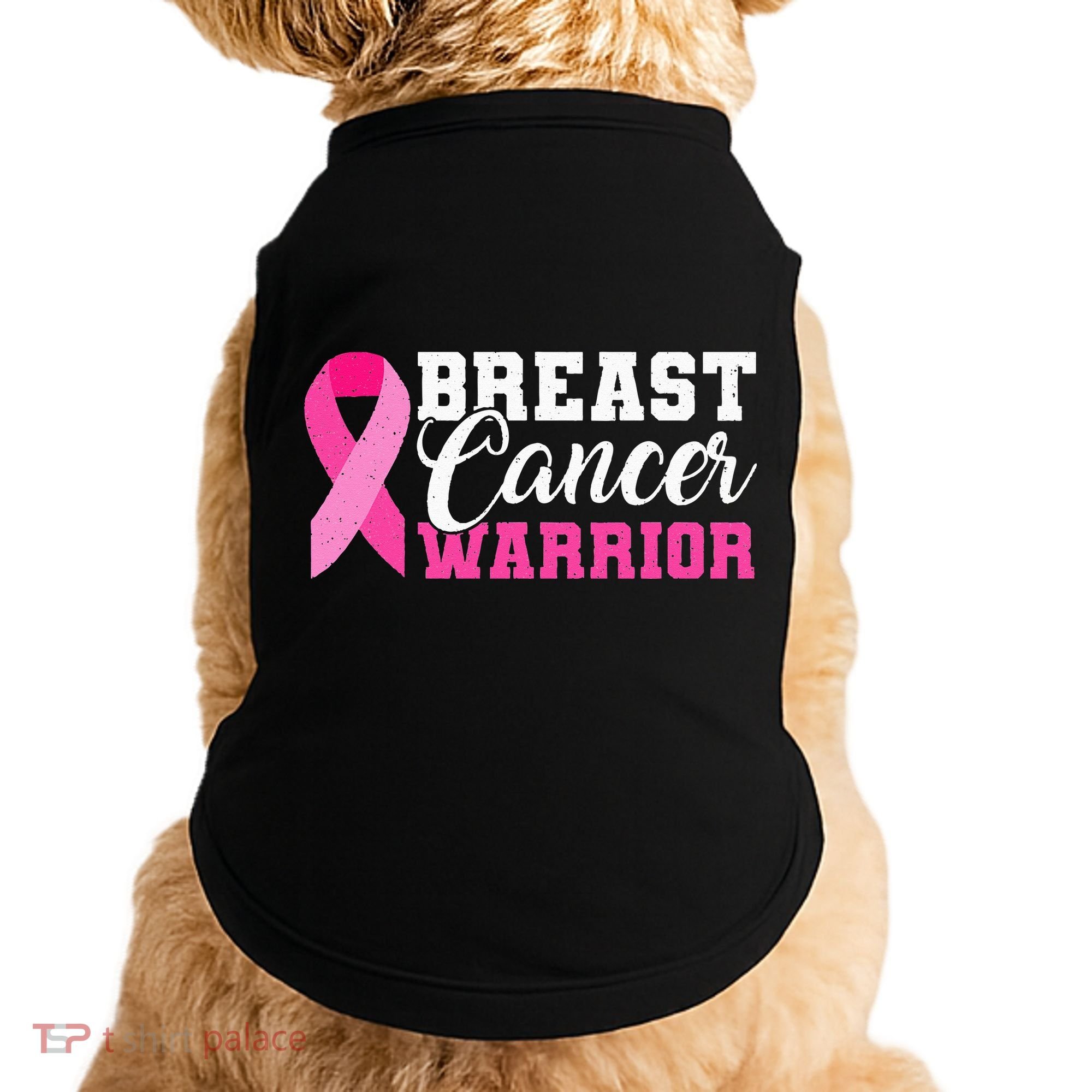 Breast Cancer Warrior Pink Ribbon Doggie Tank
