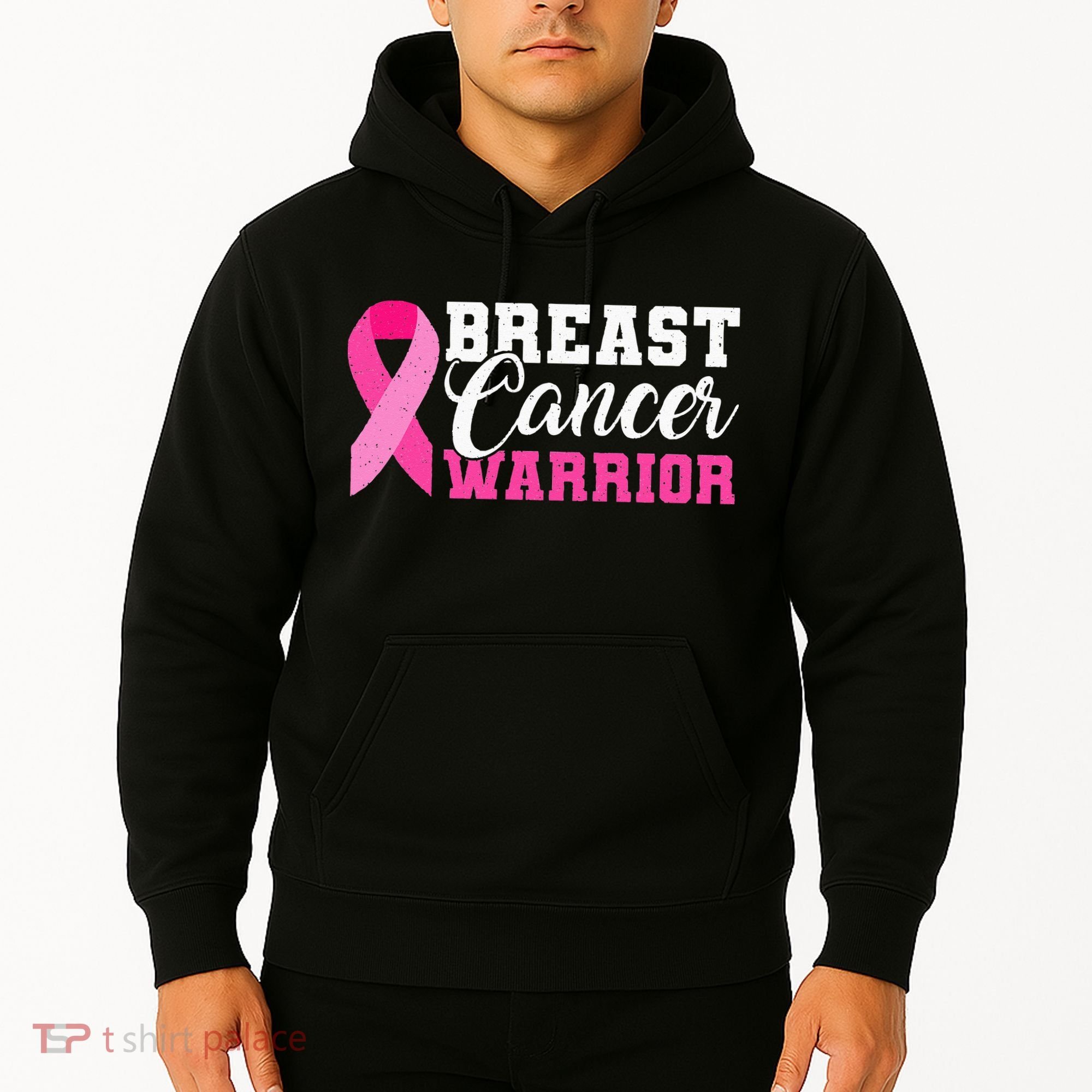 Breast Cancer Warrior Pink Ribbon Hoodie