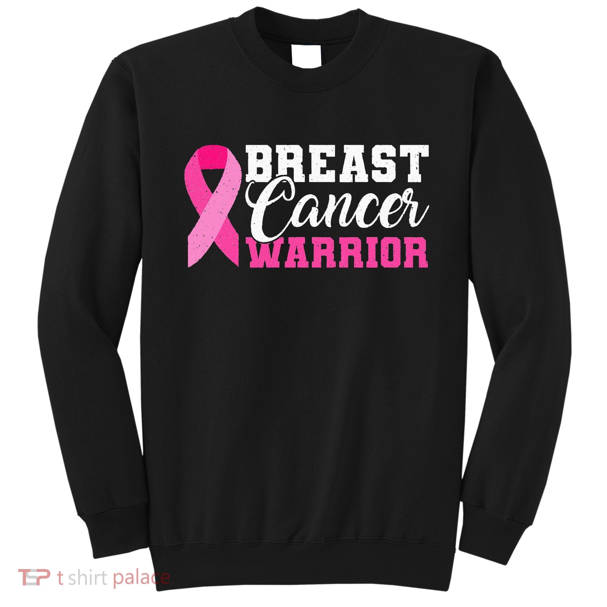 Breast Cancer Warrior Pink Ribbon Sweatshirt