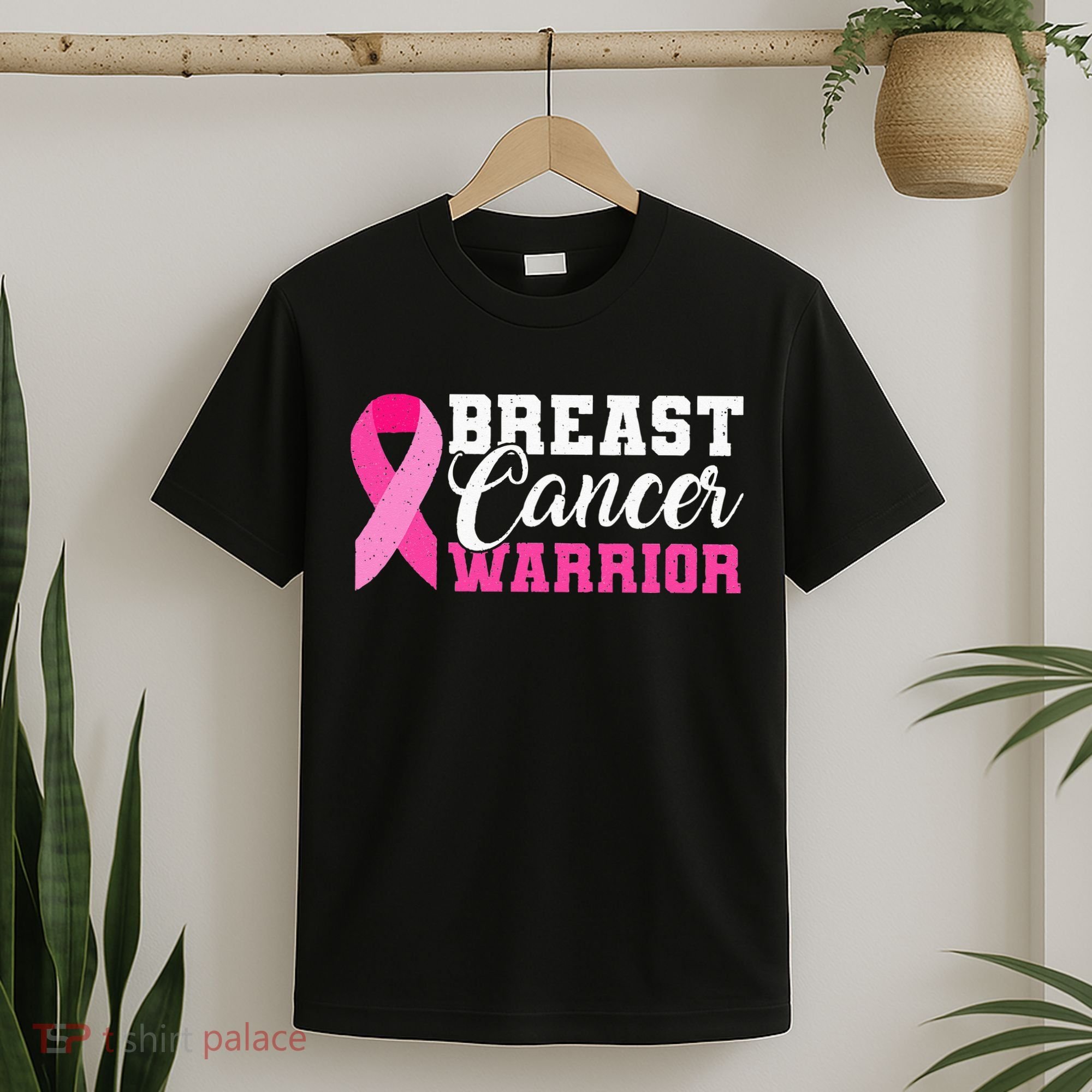 Breast Cancer Warrior Pink Ribbon T-Shirt