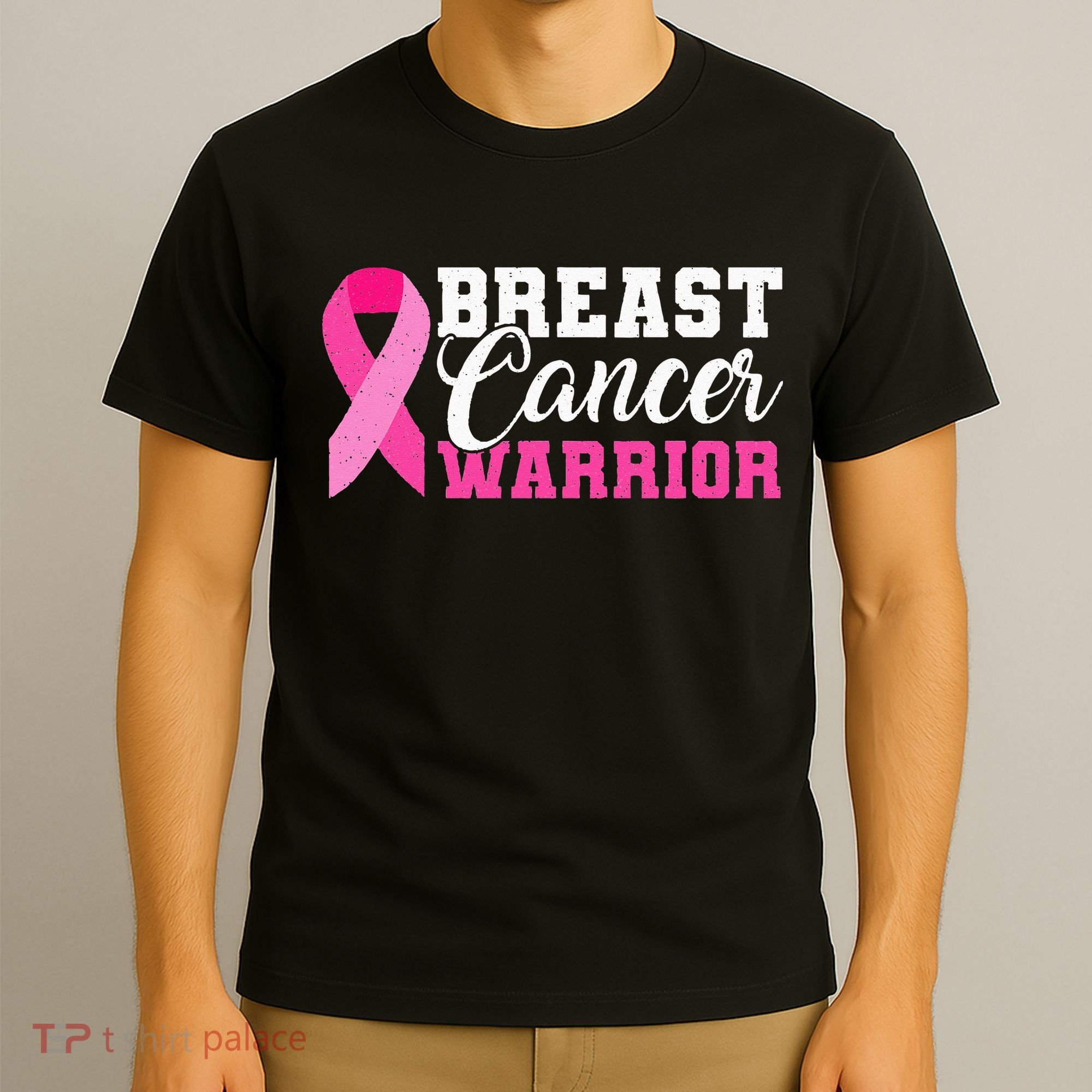 Breast Cancer Warrior Pink Ribbon T-Shirt