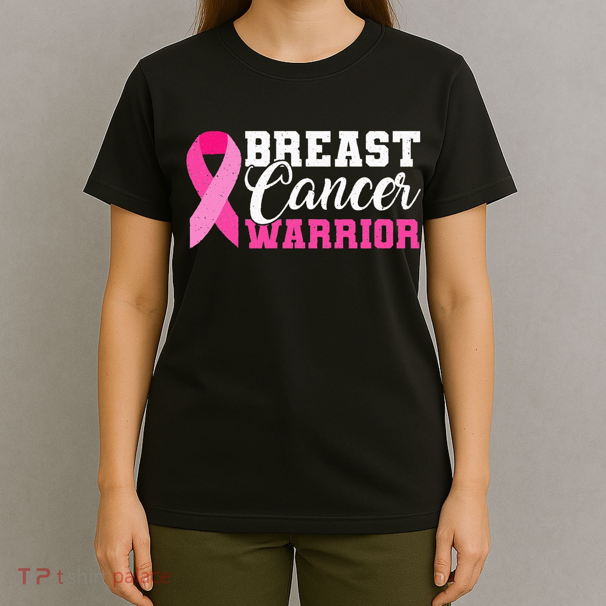 Breast Cancer Warrior Pink Ribbon T-Shirt